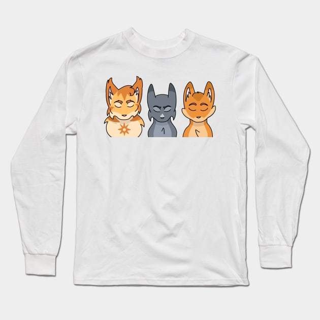 ThunderClan Leaders of Fire Long Sleeve T-Shirt by ceolsonart